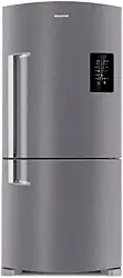 Geladeira Brastemp Frost Free Inverse 588 litros cor Inox com Smart Bar BRE85AK 220V