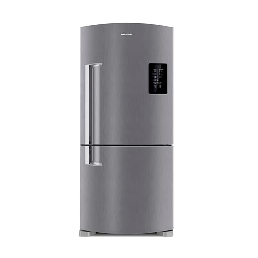 Geladeira Brastemp Frost Free Inverse 588 litros cor Inox com Smart Bar BRE85AK 220V