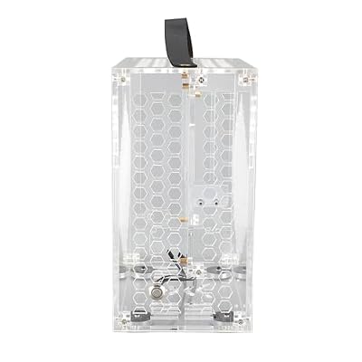PC Gaming Case, 23x20.5x12cm Miniature ITX PC Case Clear Arcylic PC Case Portable DIY Desktop Computer Case 360 Degree Open Hollow Airflow Case (Transparent)