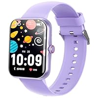 BJLBOJEY Kids Smart Watch Fitness Tracker for Boys Girls 4-12, Kids Smartwatch with 1.83'' Face, Pedometer, Sleep Tracker, 100+ Sport Mode with/without App (Purple)