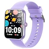 BJLBOJEY Kids Smart Watch Fitness Tracker for Boys Girls 4-12, Kids Smartwatch with 1.83'' Face, Pedometer, Sleep Tracker, 100+ Sport Mode with/without App (Purple)