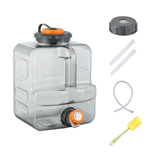Sparkstarses Bidón de Agua con Grifo 8L, Garrafa Portátil para Camping y Camper, Depósito de Agua para Autocaravana Compatible con Bomba Eléctrica, Contenedor para Exterior, Pesca y Playa