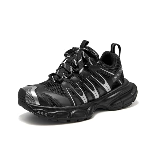 Image of BEAU TODAY Women's Walking Shoes, Chunky Platform Fashion Sneakers for Women, Comfortable Casual Lightweight Lace-up Gym Workout Athletic Tennis Shoes