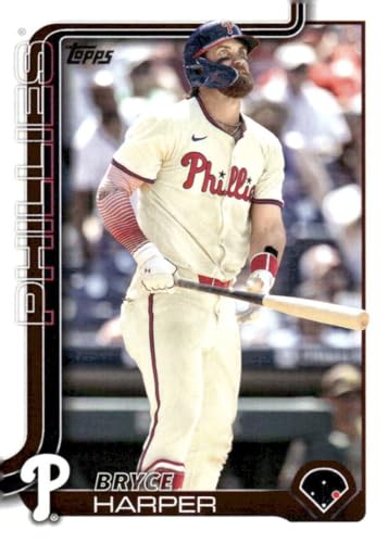 2025 Topps 250 Bryce Harper Philadelphia Phillies MLB Series 1 Baseball Base Trading Card