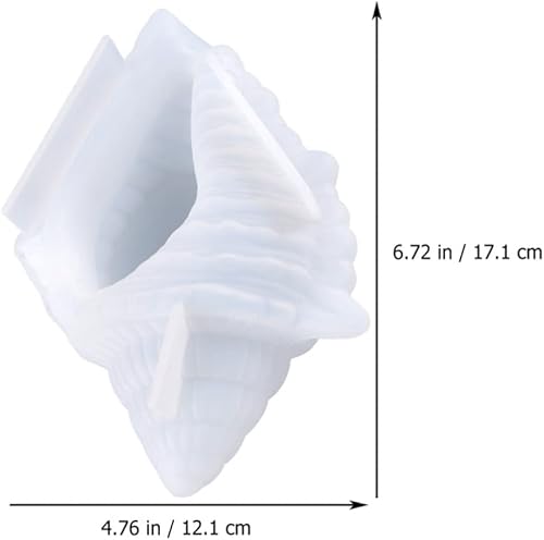 Miniatura 4 de NOLITOY Bandeja de silicona en forma de caracola, fundición de resina epoxi para hacer bandeja de joyas, almacenamiento de platos, decoración del