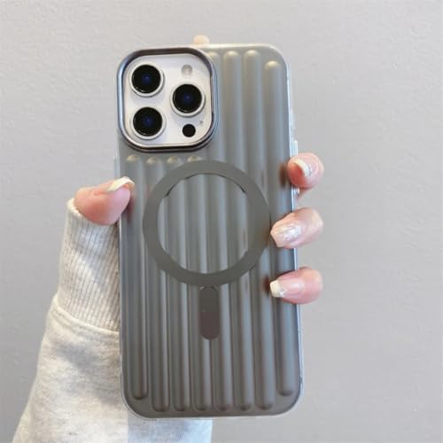 Coque magnétique luxe pour iPhone 15 Pro en noir chic et élégant