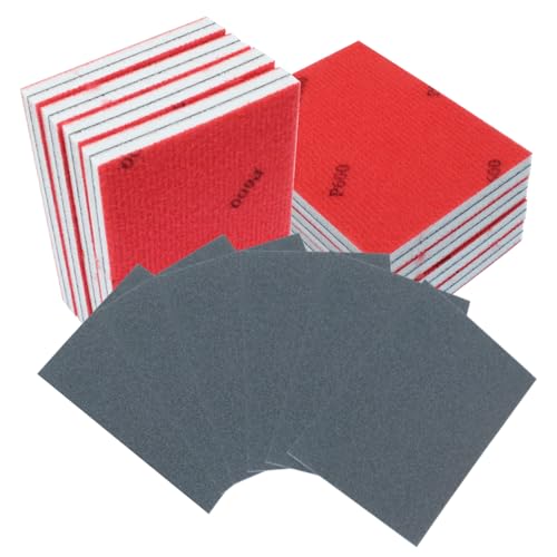 Image of Marvexi 20Pcs 600 Grit Sanding Sponge, 4" x 3" Soft and Cozy Sponge Wet Dry Sandpaper, Ultra Fine Grit Sanding Sponge for Smooth Finishing