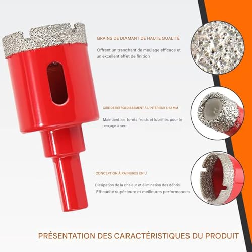 Kit carotteuse pour céramique haute précision pour granit