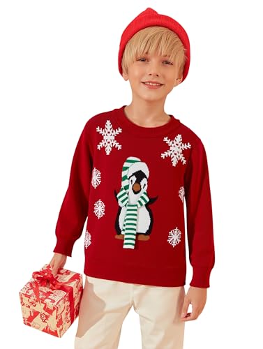 Girls Christmas Sweaters Kids Sweater Holiday Winter Pullover Crew Neck Long Sleeve Knit Top4