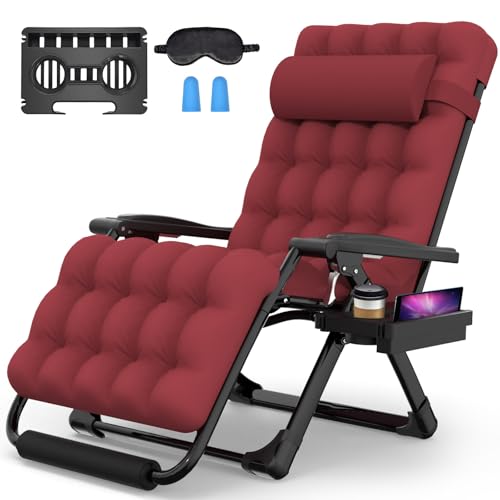 Suteck Oversized Zero Gravity Chair, 500LBS 33" XXL Reclining Lounge Chairs