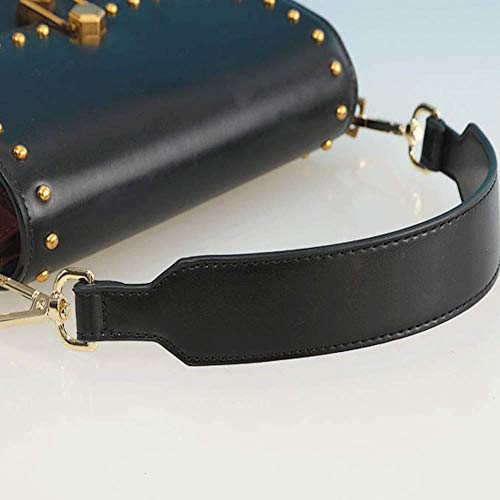 Leather Handbag Straps Replacement Unadjustable Purse Strap Shoulder Bag Accessories for Women Shoulder Bags (Black)3
