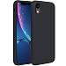 Miracase Liquid Silicone Case Compatible with iPhone XR 6.1 inch (2018), Gel Rubber Full Body Protection Shockproof Cover Case Drop Protection Case (Black)