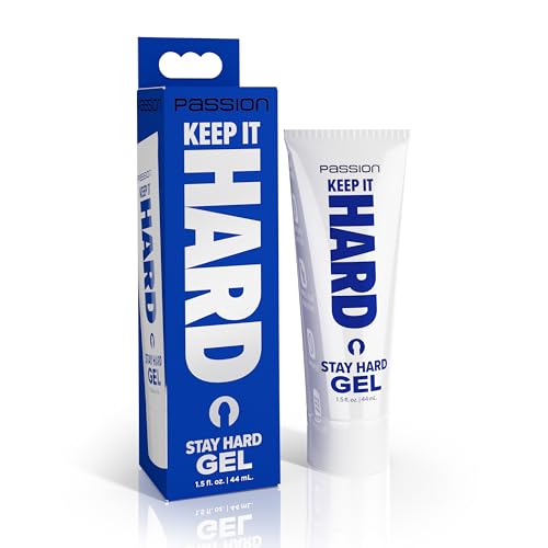 Passion Keep It Hard Stay Hard Gel 1.5 Oz Lidocaine Delay Gel for Men Fast Acting Topical Desensitizing Gel Clear and Unscented Formula Longer Lasting Performance Support