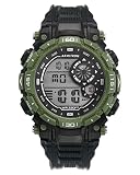 armitron sport men s digital chronograph resin strap watch 40 8397 black green 40 8397gbk 