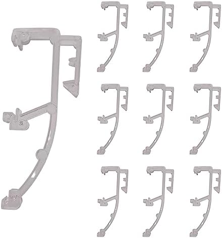 8-Pack Clear Vertical Blinds Valance Clips - Fits 1 3/8" & 1 7/8" Headrails, UV Stable, Snap-On-430338