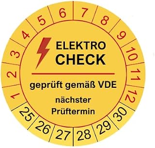 Elektrocheck - Placas de prueba (30 mm, 100 unidades), color amarillo