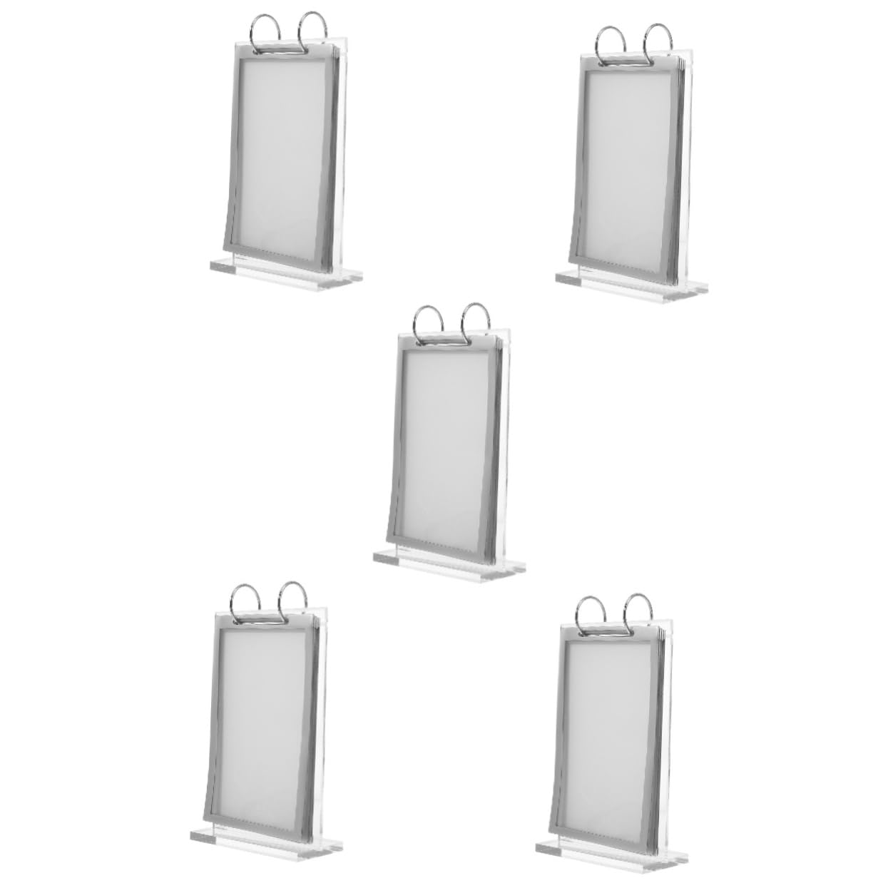 FUNOMOCYA 5pcs Menu Display Stand Poster Holder Stand Desktop Poster Holder Display Board Paper Holder Menu Display Rack Card Stands for Display Menu Holder Sign Stand Transparent Acrylic