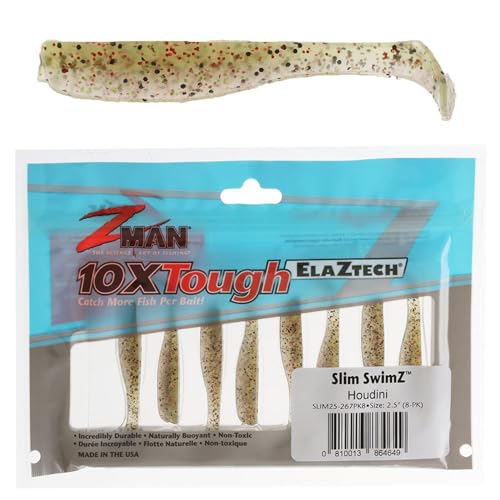 Z-Man SLIM25-267PK8 Slim Swimz 2.5" Houdini 8 Pack