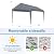 12x20 ft Heavy Duty Carport Potable Car Canopy Garage Party Tent Boat Shelter Tarp Waterproof & UV Protected, Easy Installation with Ball Bungees, NO Frame Included, Gray