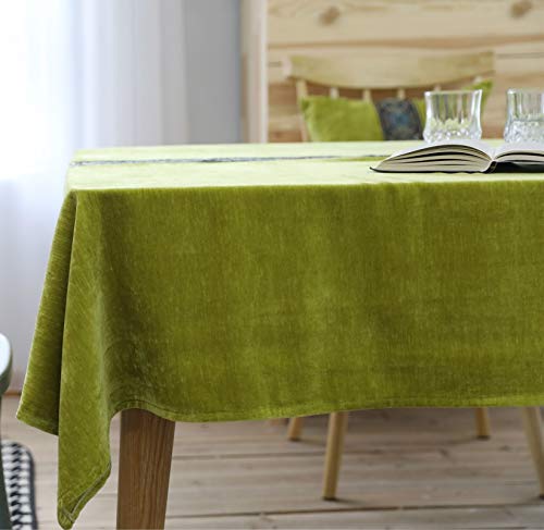 Nappe rectangulaire broderie classique vert bleu 90x130 pour table de cuisine - 3