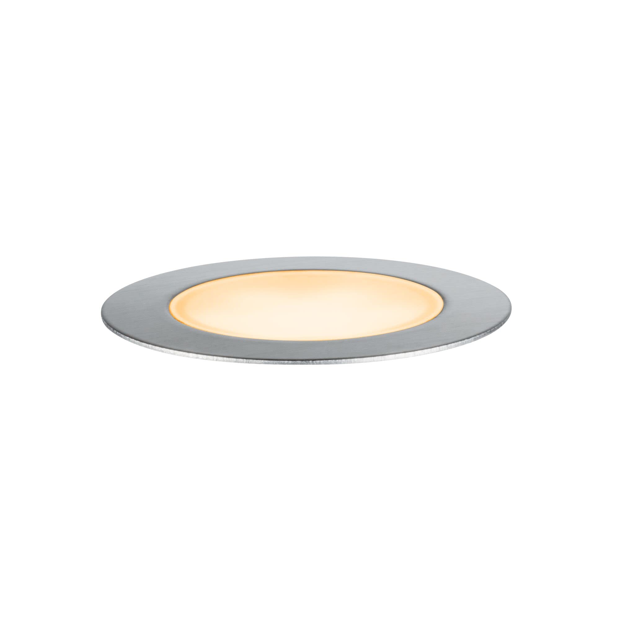 Paulmann Plug & Shine LED Außenleuchte Floor – Bodeneinbauleuchte, IP67, 2W, 2200K, dimmbar, silber, rund