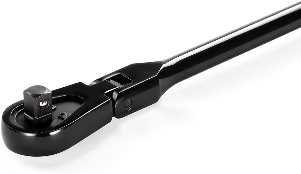 STARWORK TRUE MECHANIC™ 1/2" Drive 90 Tooth Dust-Proof Black Chrome Locking Flex Ratchet, 27-3/8" Length image 5
