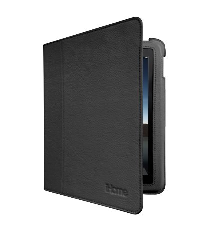 iHome Genuine Leather Fit Case for iPad 2 - Black (IH-IP1100B)