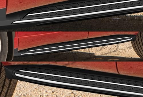 Estribos Laterales Negros con Detalle Cromado para Toyota Highlander miniatura 1