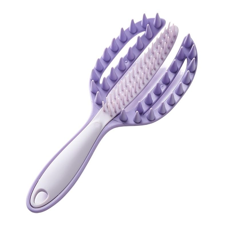 Long Handled Hairbrush Soft Silicone Bath Comb Hair for Washing
