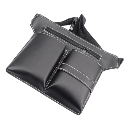 Didiseaon Hairdressing Fanny Pack Hair Tool Travel Organizer Hairdryer Mini Toiletries Hairdressing Waist Bag Hairdressing Cape Hair Dryer Carrying Case Hair Dressing Accessory Pu Black