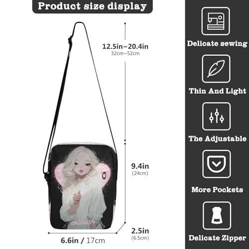 messenger bag crossbody Small Crossbody Bags For Women Shoulder Handbags Adjustable Strap for outdoor sports outdoor sports- Blond Beauty Sexy3