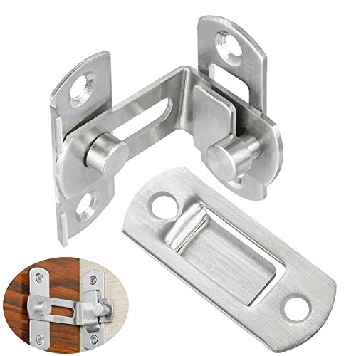 3/4 Inch 90 Degree Right Angle Door Latch Hasp Bending Latch Barrel Bolt With Screws For Doors Buckle Bolt Sliding Lock Hinge Jig (Size : Small) #TOP3