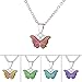 BELTI Moda Neckalce Mariposa Piedra Preciosa Cambio de Color Colgante de Humor...