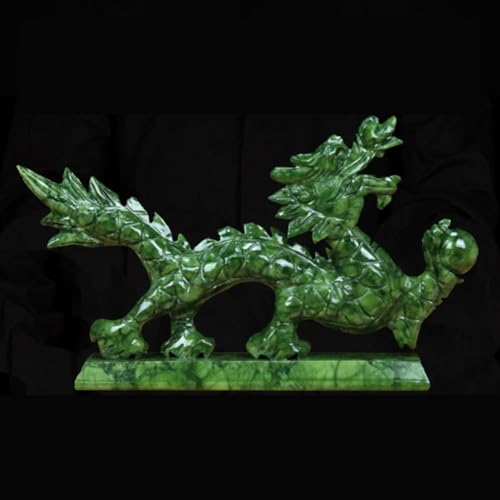 Figura de Dragón Feng Shui de Jade Natural 20 cm miniatura 5