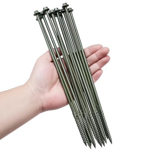 50 tornillos tirafondo para madera #14 x 10" resistentes para exteriores en pack de 50 unidades miniatura 4