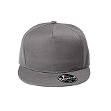 OwnDesigner Unisex Kappe Classic Snapback, Cap, Mütze, Kappe Cap mit geradem Schirm, One Size Einheitsgröße für Männer und Frauen (Cap5P-2Grau)
