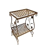 zeitungsständer shabby chic ✔️ stilvoller Beistelltisch im Antiklook mit Ablage - detailreich verziert - Weitere passende Metallmöbel und Gartendeko sind in unserem Shop erhältlich.