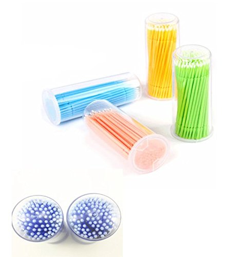 Fireboomoon(1x Box) Eyelash Extension Lint Free Microbrush,Color Random