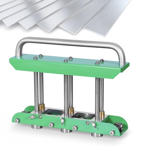 FASDRESS Three-Station Edge Roller Bender, 0-90°Bending Angle, Standing Seam Roofing Tools, Metal Roofing Bending Machine with Scissors for 29 to 22 Gauge Steel, Large Sheet Metal Bender