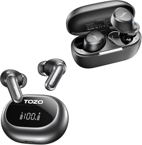 TOZO NC20 Active Noise Cancelling Wireless Earbuds A1 Wireless Earbuds Bluetooth 5.3 Light Weight in Ear Waterproof Headphones