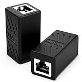 Bitone Connettori RJ45,10 Gbps 2 Pezz Connettore Prolunga Cavo Lan,Estensore di Rete Femmi...