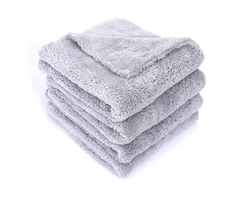 O.C.D 500gsm Ultra Soft Microfiber Car Drying Towels (Grey Edgeless 3 Pack Color May Vary)