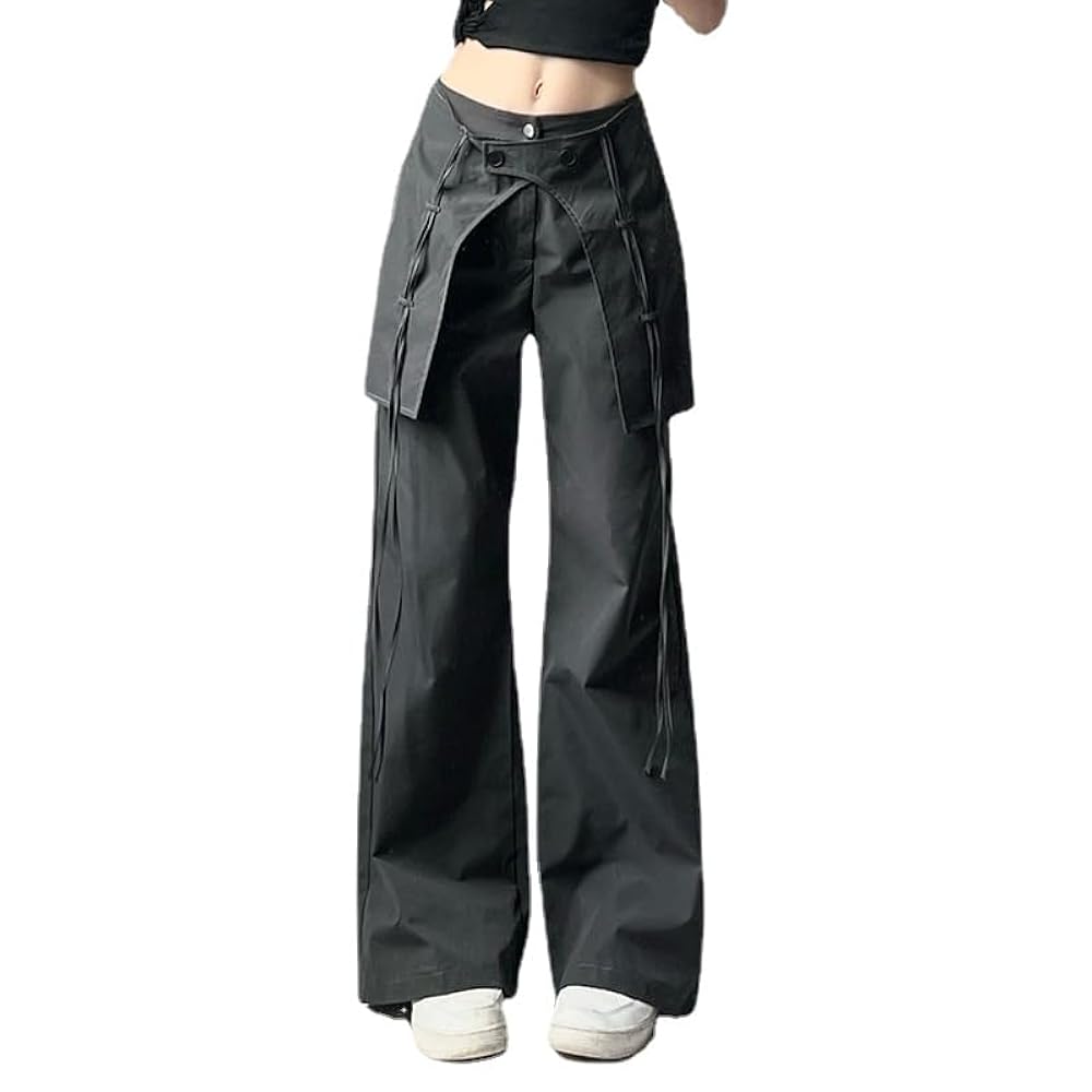 00s gimmick cargo pants 迷彩 grunge y2k Y2K Grunge Cargo Pants for Women Low Waist Boyfiend Baggy