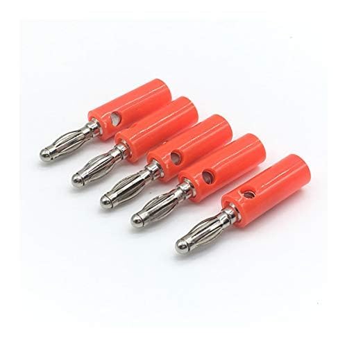 10pcs 4mm Bananenstecker Jack Bananenschraubkopf schwarz rot vernickelt Kunststoff Laternenstecker