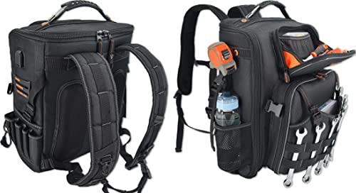 Image of WELKINLAND Full-Open Electrical Tool Backpack, Work Tool Backpack For Men