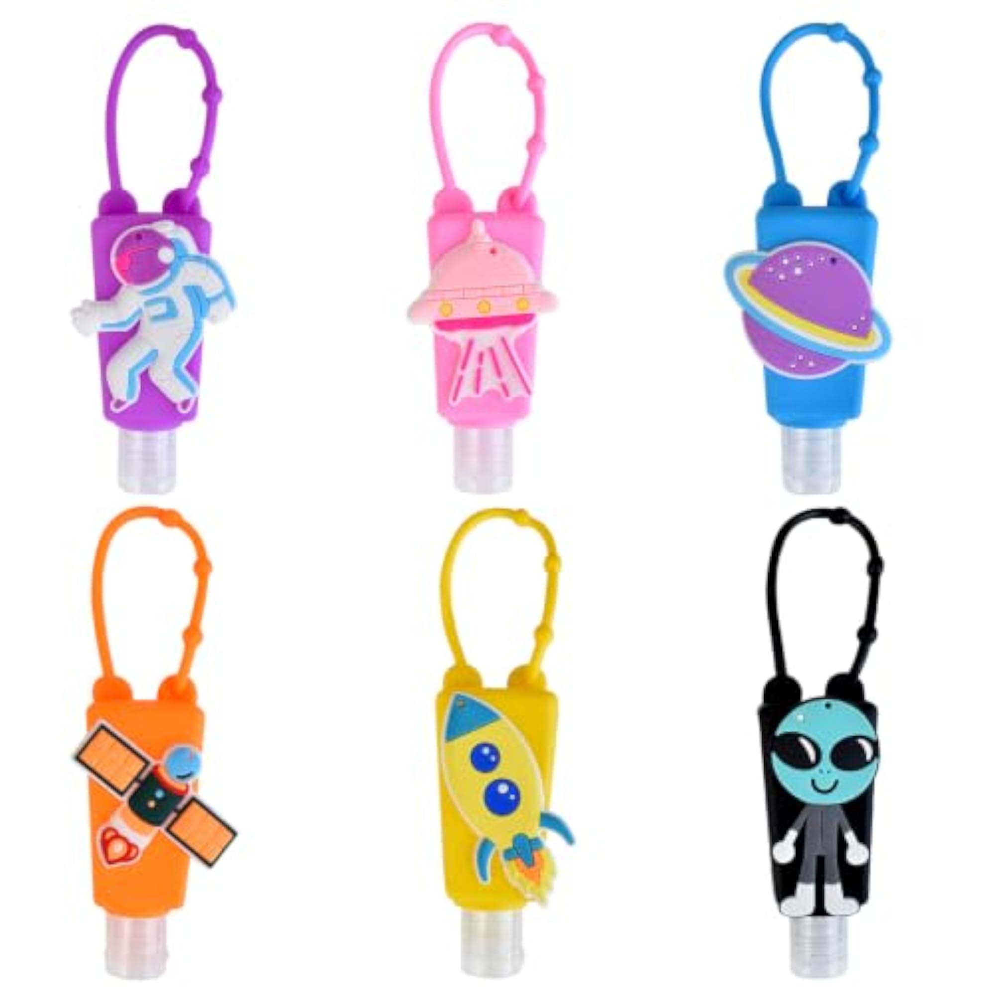 6Pcs Kids Empty Travel Bottles Hand Sanitizer Holder