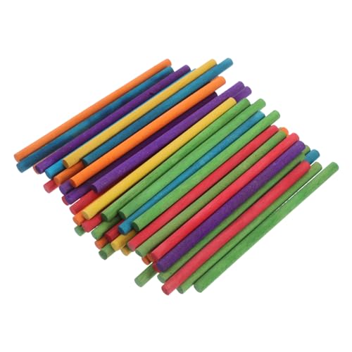 VOSAREA 50pcs Colorful Wooden Rhythm Sticks Set for Safe Natural Musical Instruments Design for Classroom Activities for Boys