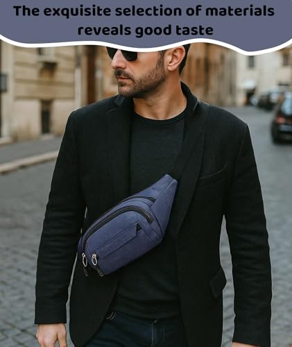 Image of Waist Bag for man, Fanny Bag for Men, Fanny Pack，Durable Fanny Bag for Travel, Running, Hiking, and Gym Workouts