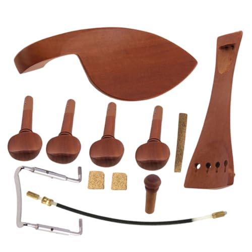 HAMPPLIES 1セット バランスロープ 休み バイオリンのコルク チューナー 楽器 キット バイオリンの肩当て ショルダー バイオリンのテールピース チューニングペグ 木製