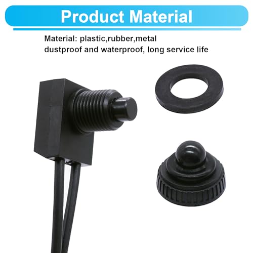 Twtade CAR-W 2Pcs Waterproof Rv Push Button Switch 12V On/Off Spst Switch thumb #2